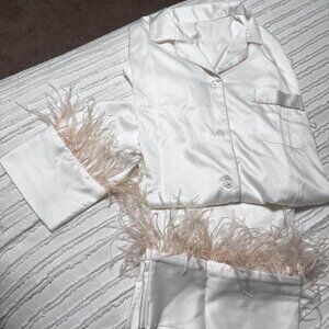 Feminine Silk Pajama Set